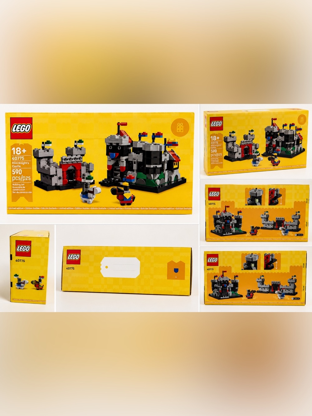 Lego Castle Playset with Mini Builds - Red, Black, Gray, Yellow, Blue, Green